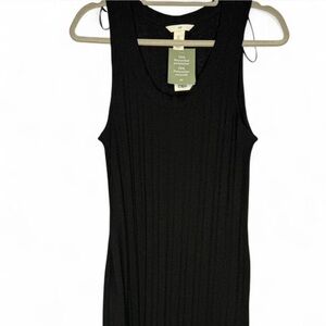 NWT - H & M Chic Black Ribbed Knit Dress. 
Size Small